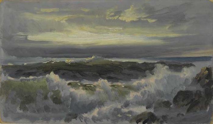 William Trost Richards A Rough Surf oil painting image